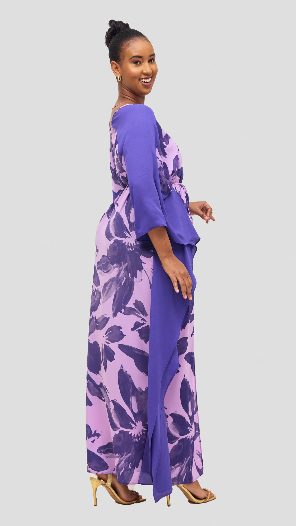 Vivo Iyana Maxi Cover Up - Lilac / Purple Iya Print / Purple
