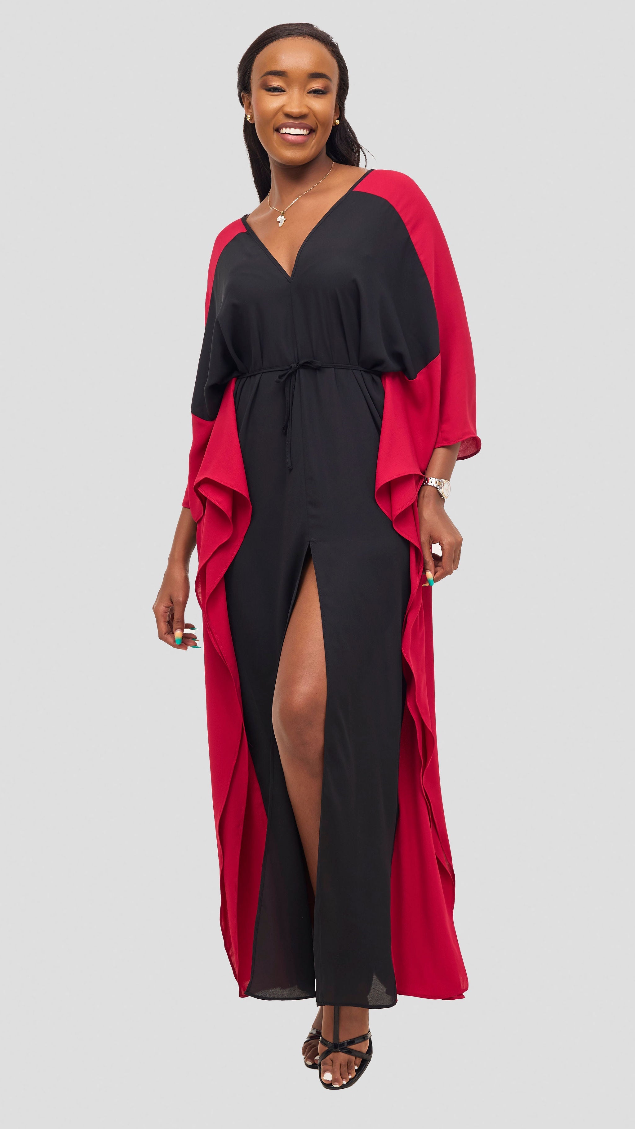 Vivo Iyana Maxi Cover Up - Black / Red