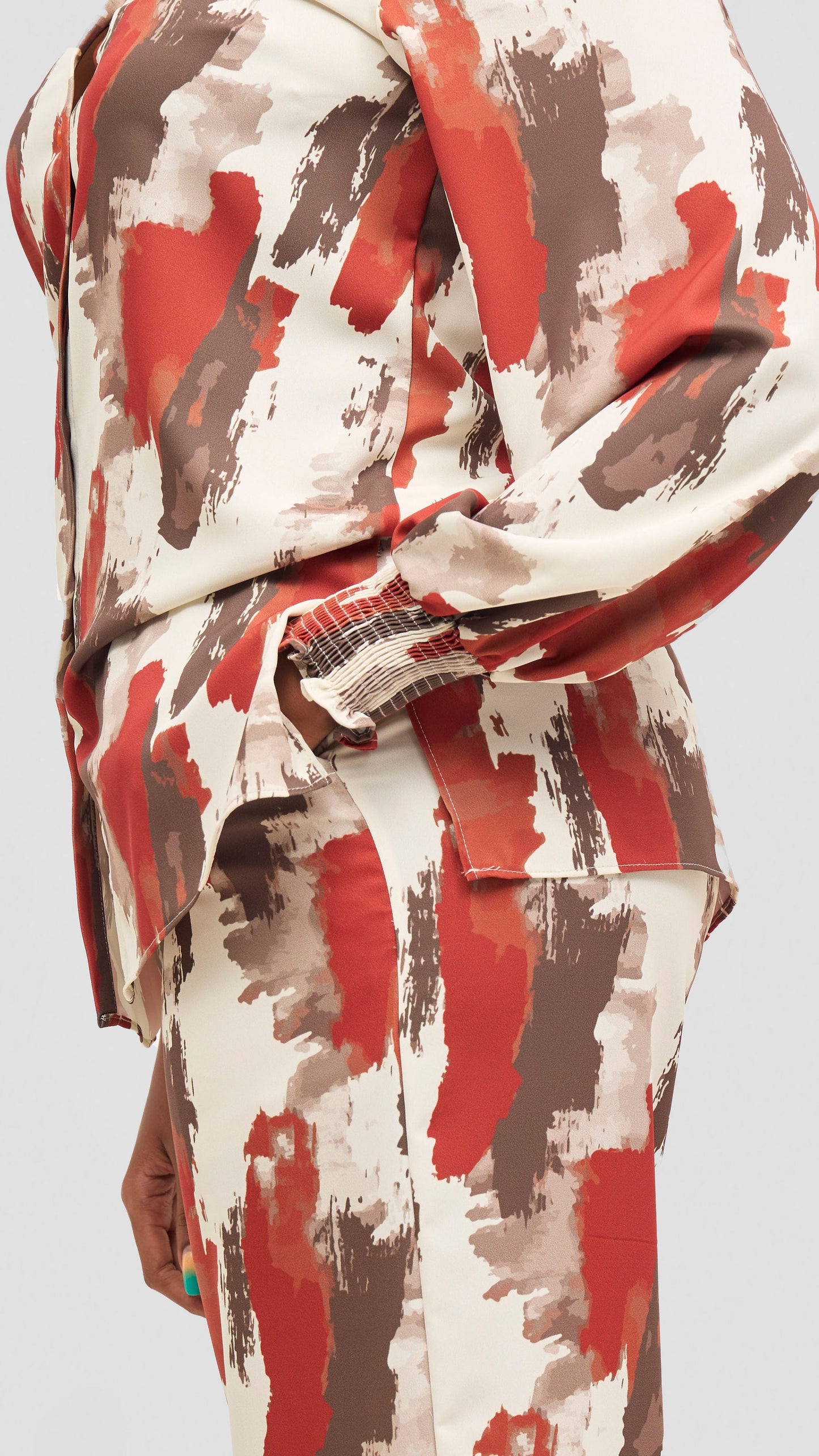 Vivo Wastani Drawstring Pants - Rust / Brown Marra Print