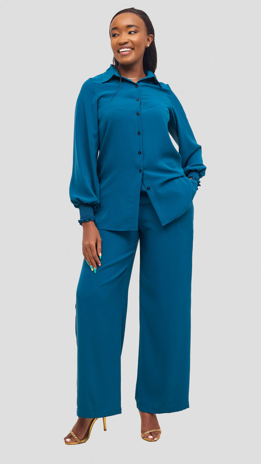 Vivo Wastani Drawstring Pants - Teal
