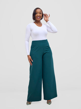 Vivo Tatili Wide Leg Pants - Dark Green
