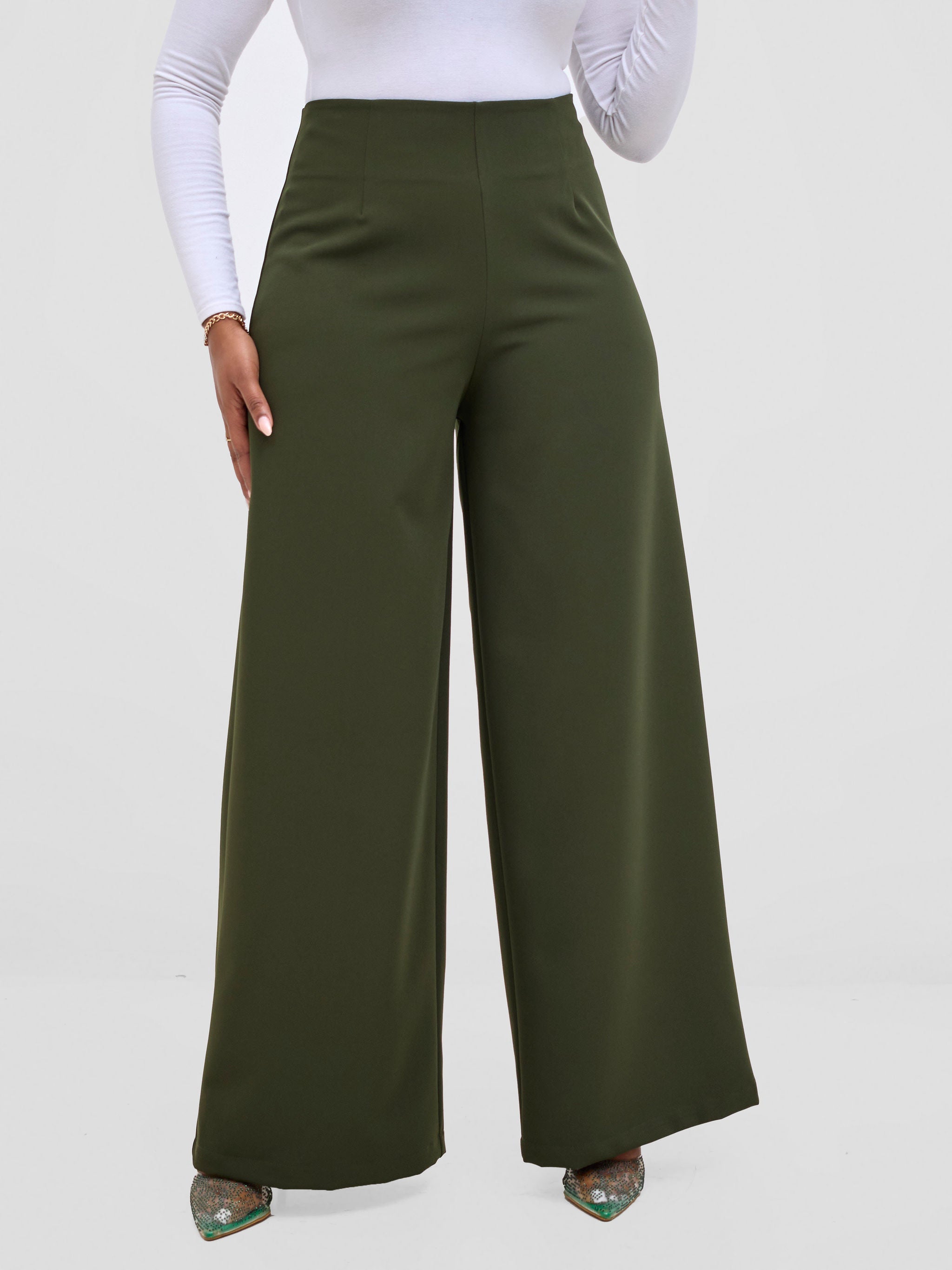 Vivo Tatili Wide Leg Pants - Hunters Green