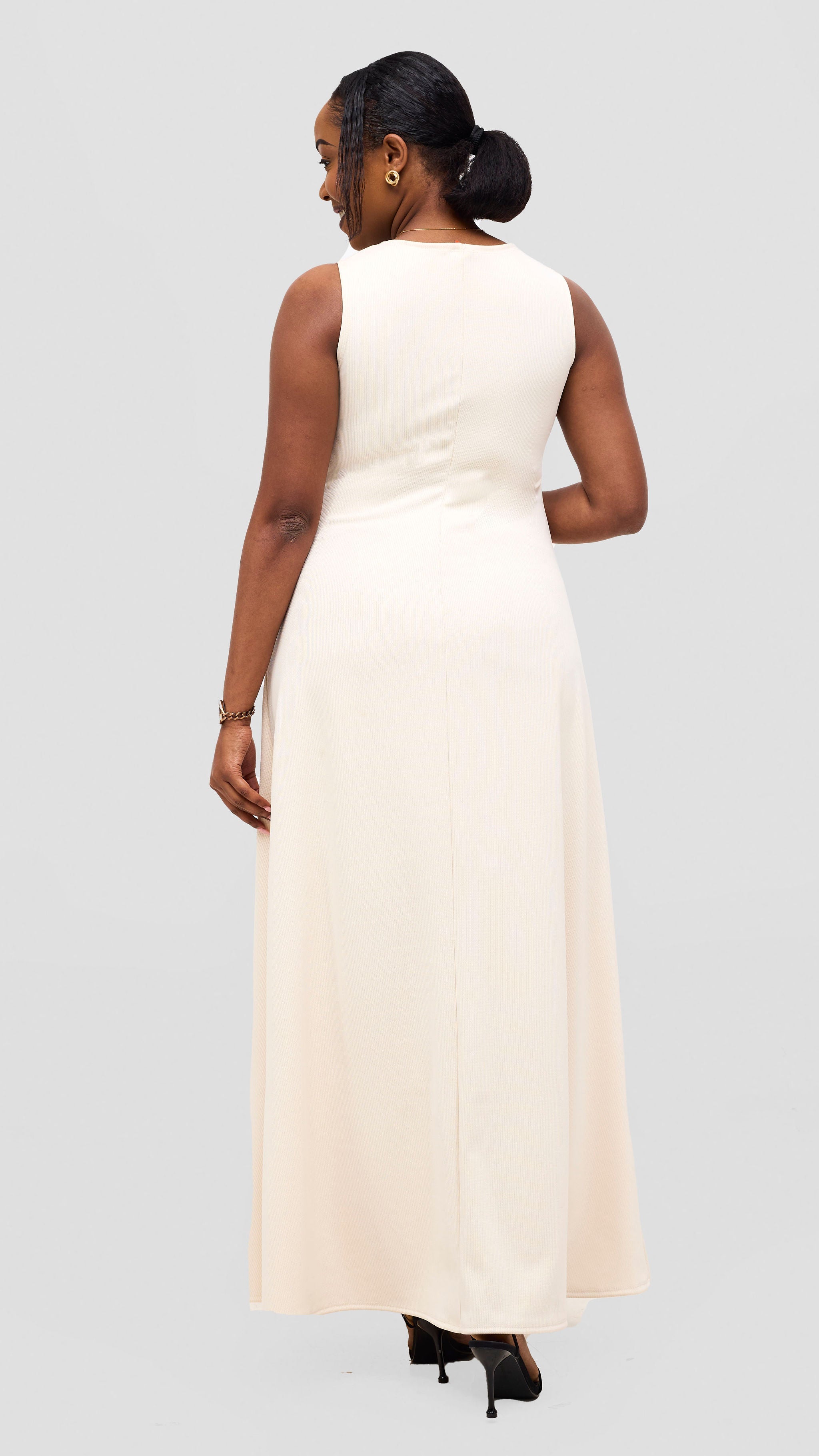 Vivo  Tanda A-Line Maxi Dress - Offwhite