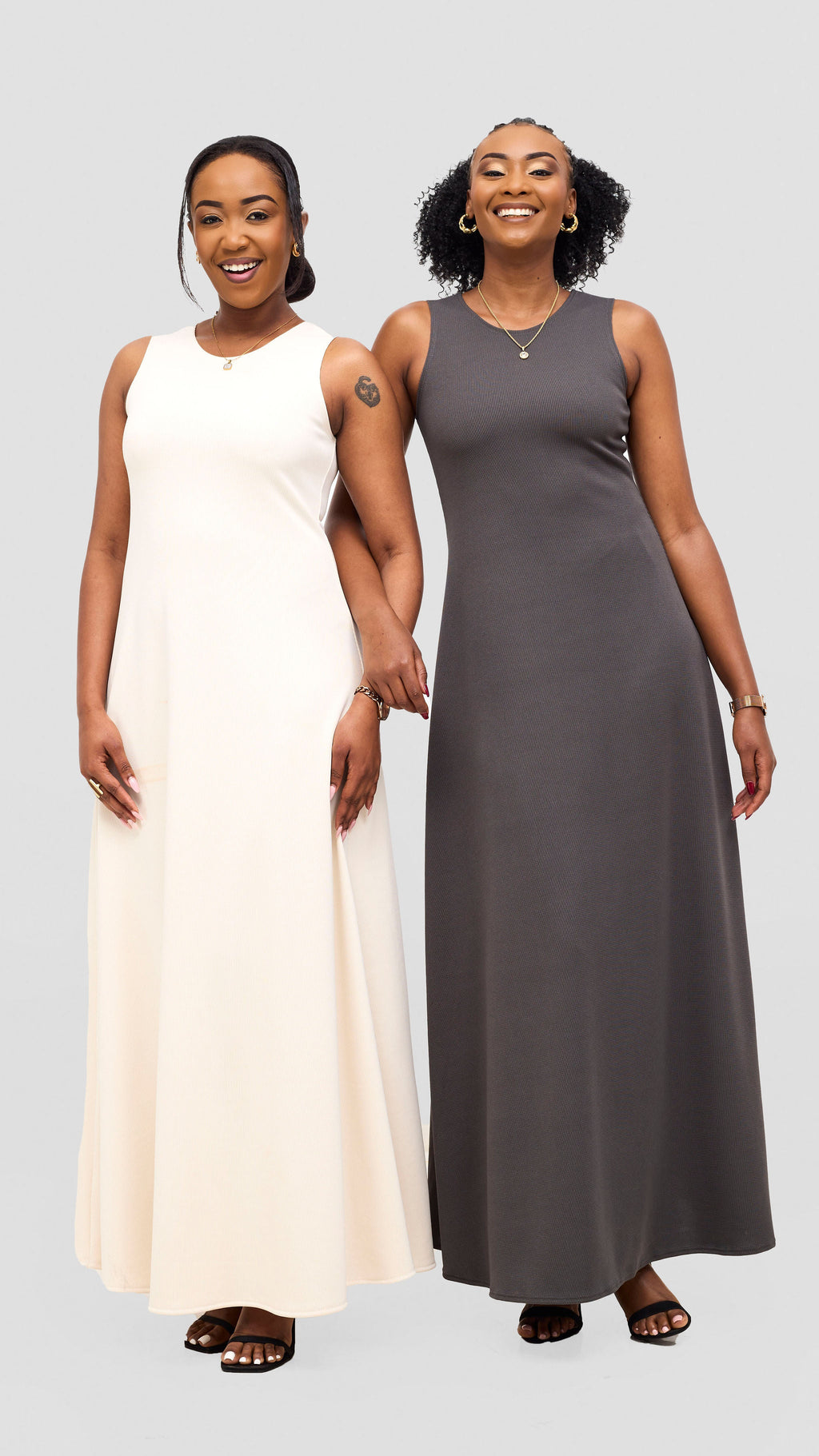 Vivo  Tanda A-Line Maxi Dress - Offwhite