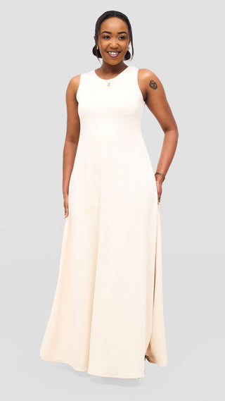 Vivo  Tanda A-Line Maxi Dress - Offwhite