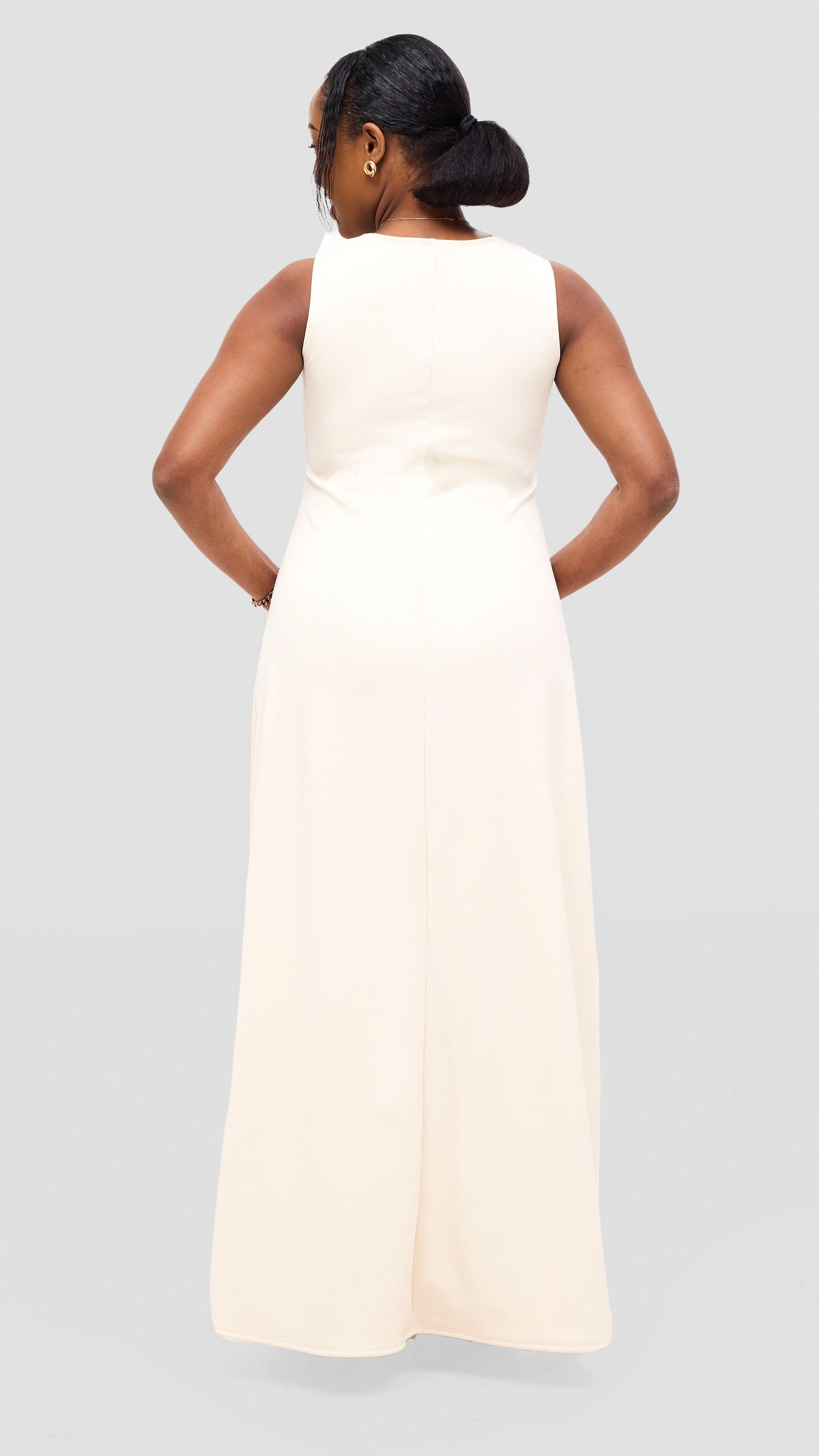 Vivo  Tanda A-Line Maxi Dress - Offwhite