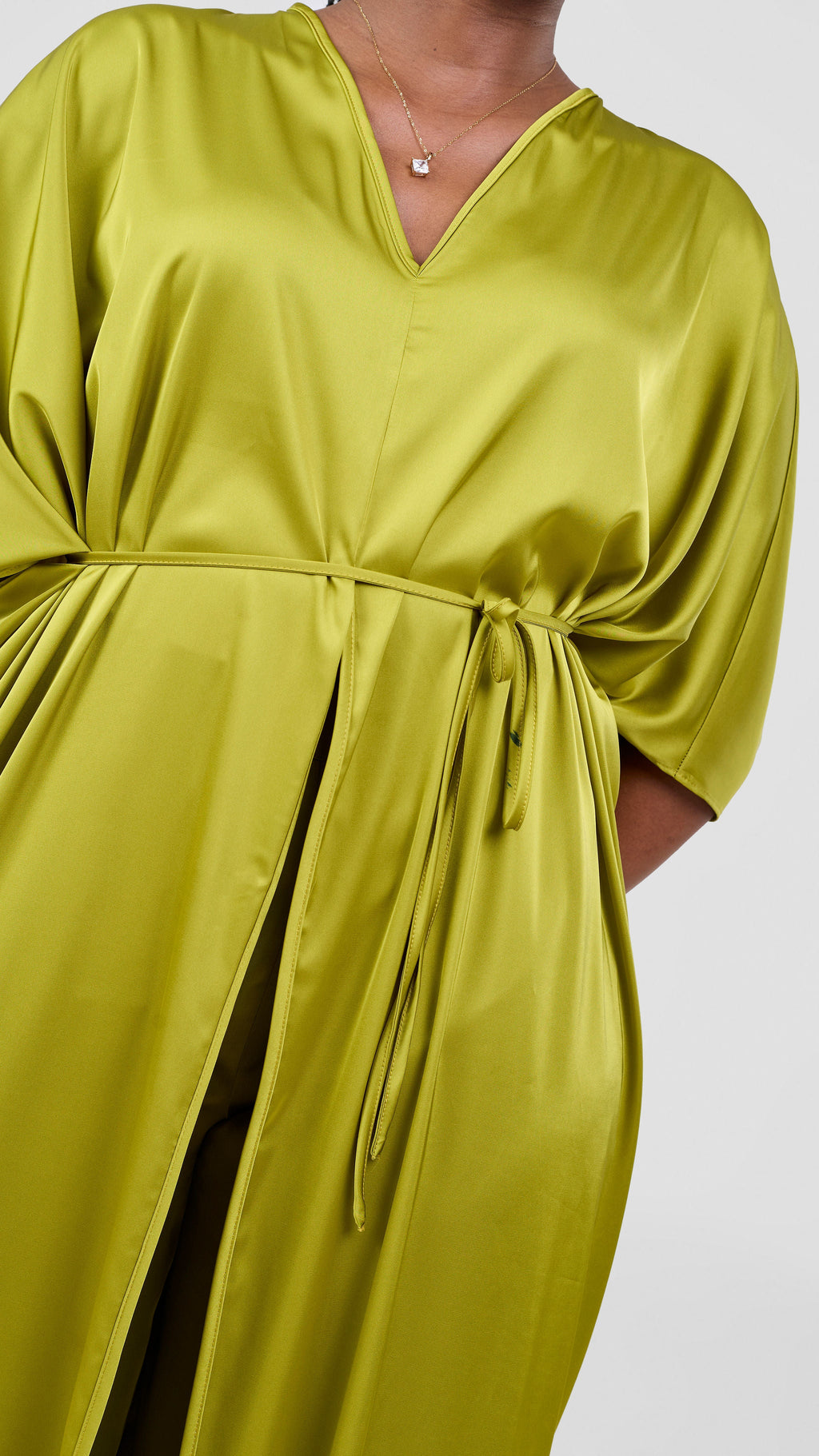 Vivo Essi Front Slit Maxi Top - Olive