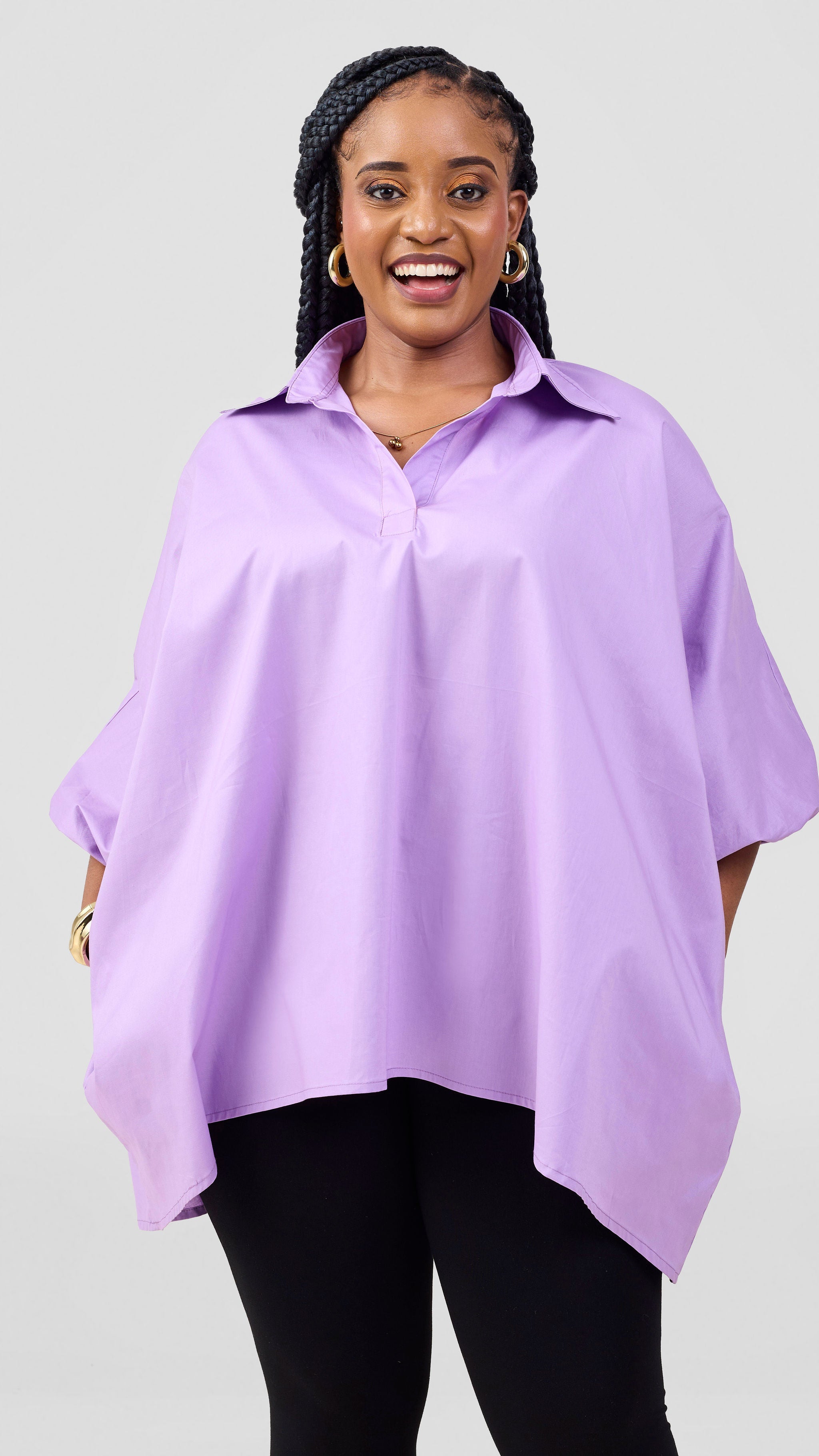 Vivo Cotton High Low Top - Lilac