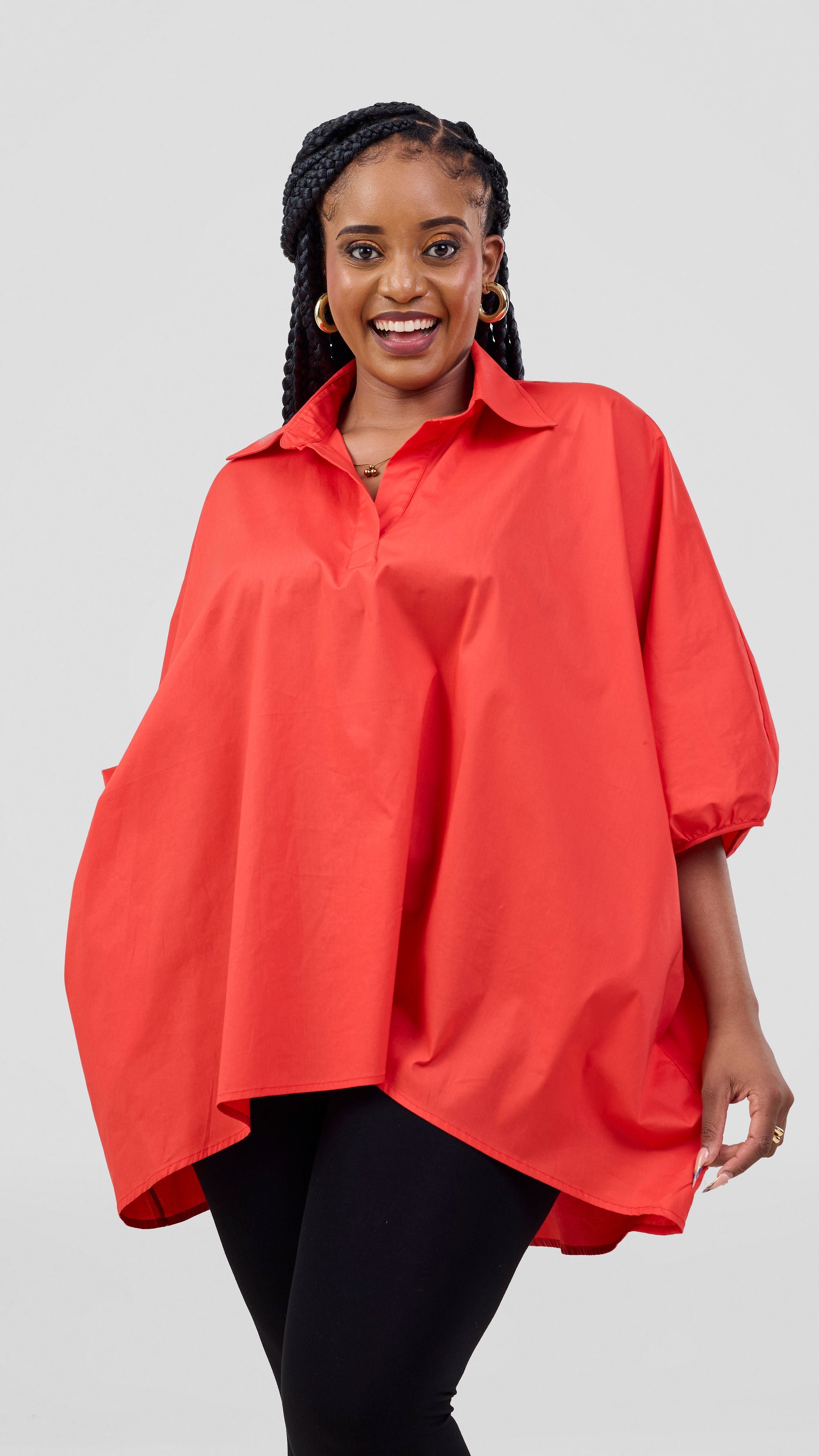 Vivo Cotton High Low Top - Orange