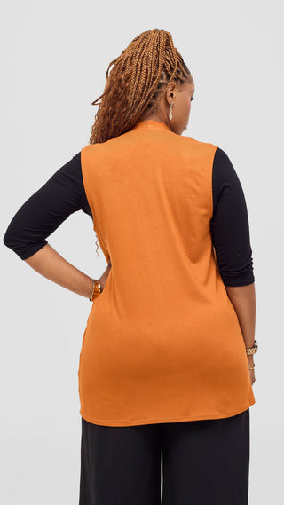 Vivo Everyday Sleeveless Jersey Waterfall - Rust