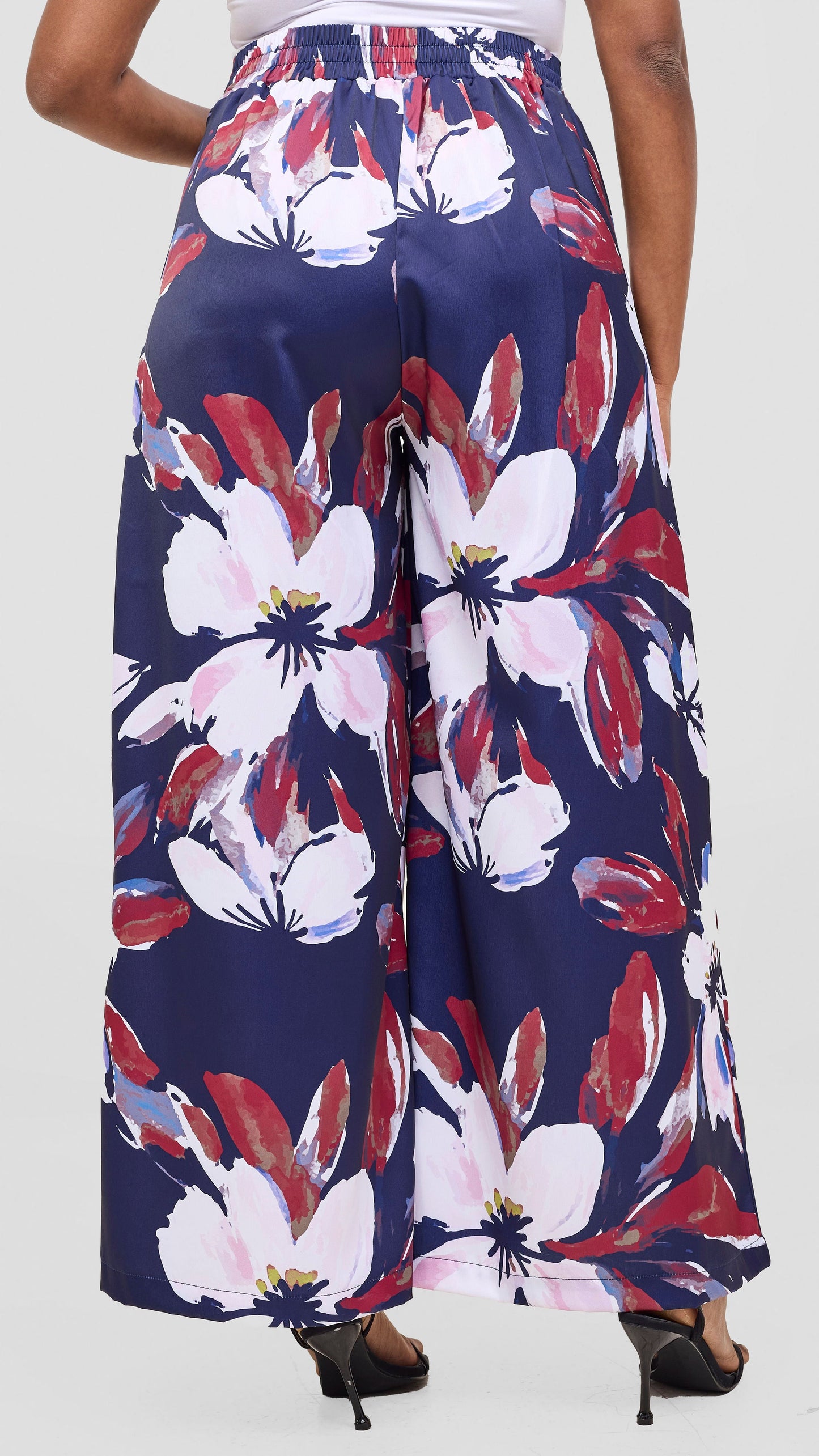 Vivo Iyana Wide Leg Pants - Navy / Dark Red Iya Print