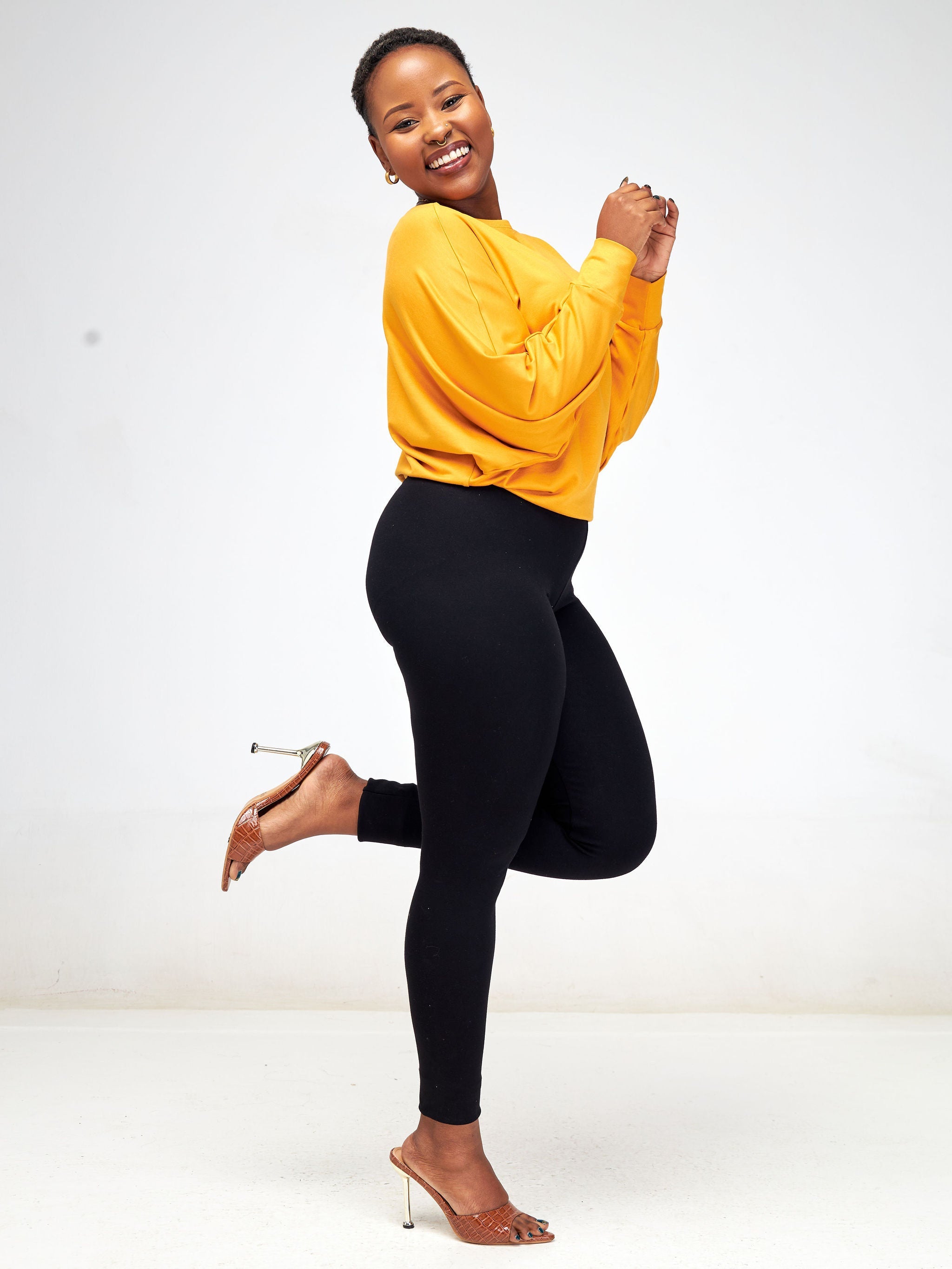 Vivo Bana Batwing Top - Mustard