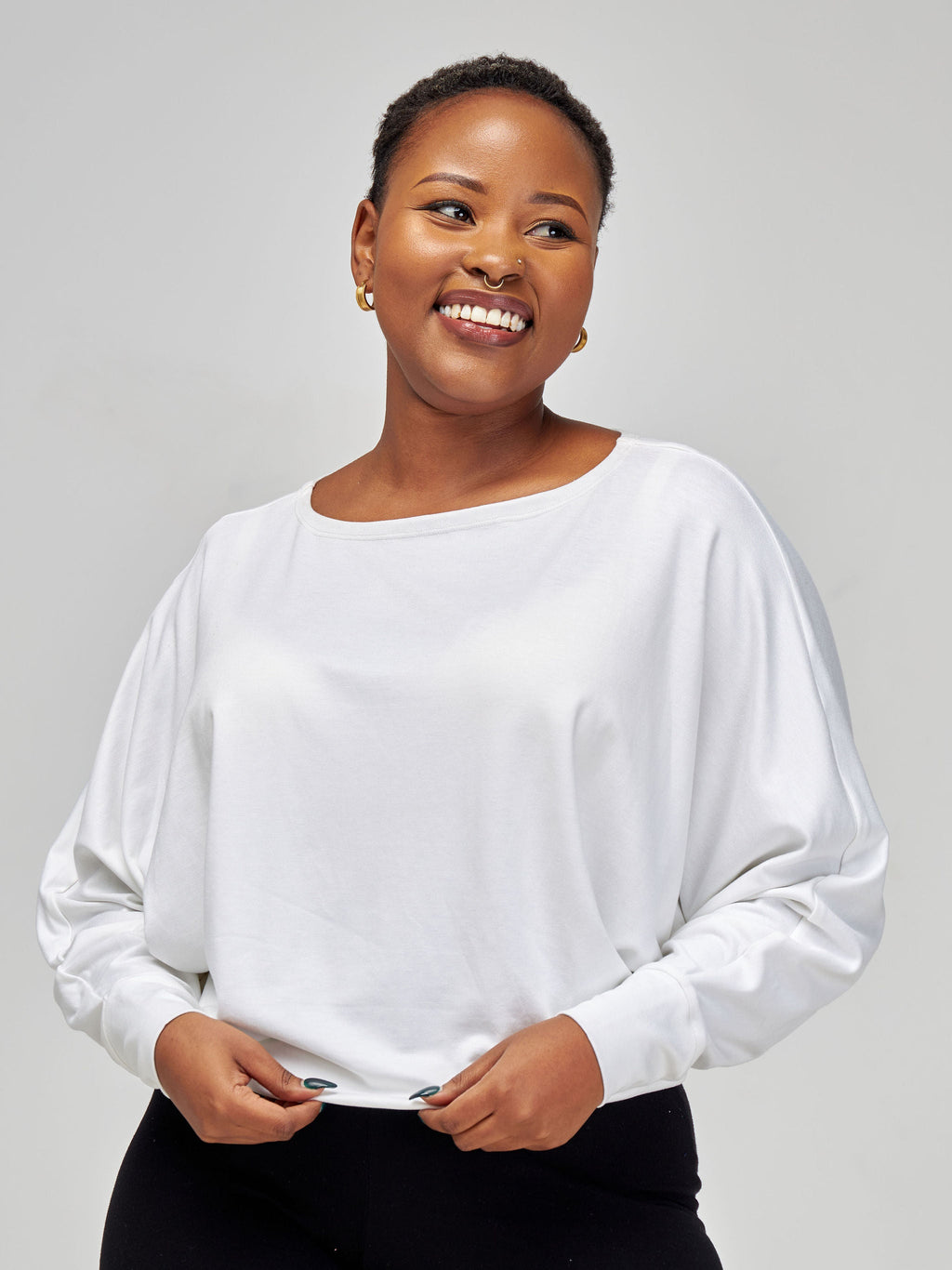 Vivo Bana Batwing Top - White