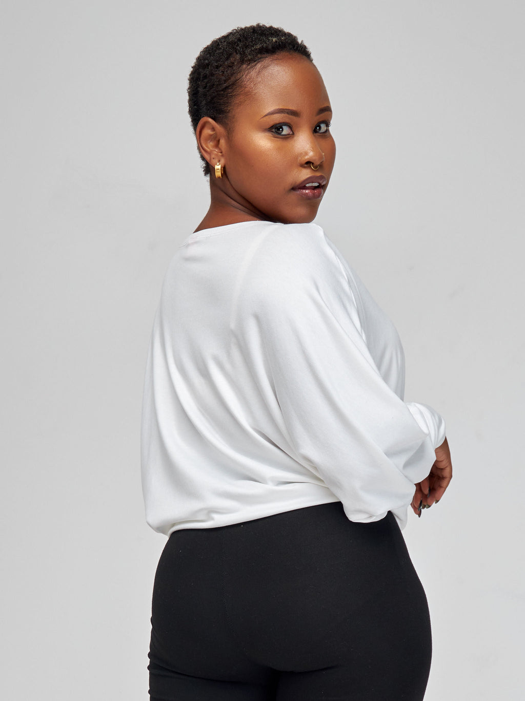 Vivo Bana Batwing Top - White