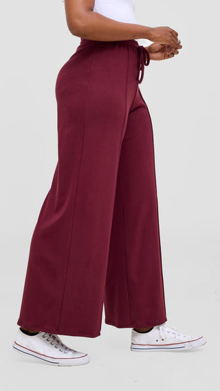 Vivo Ria Panelled Pants - Maroon