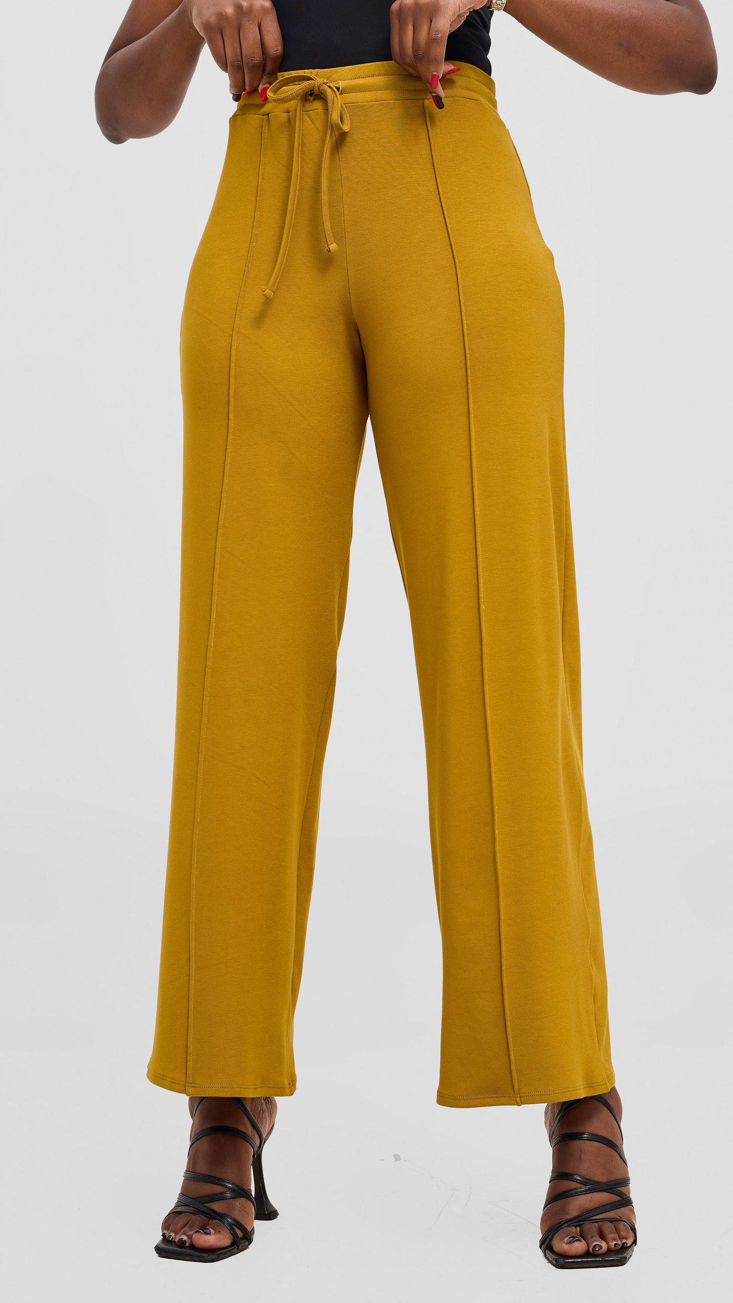 Vivo Ria Panelled Pants - Dark Mustard