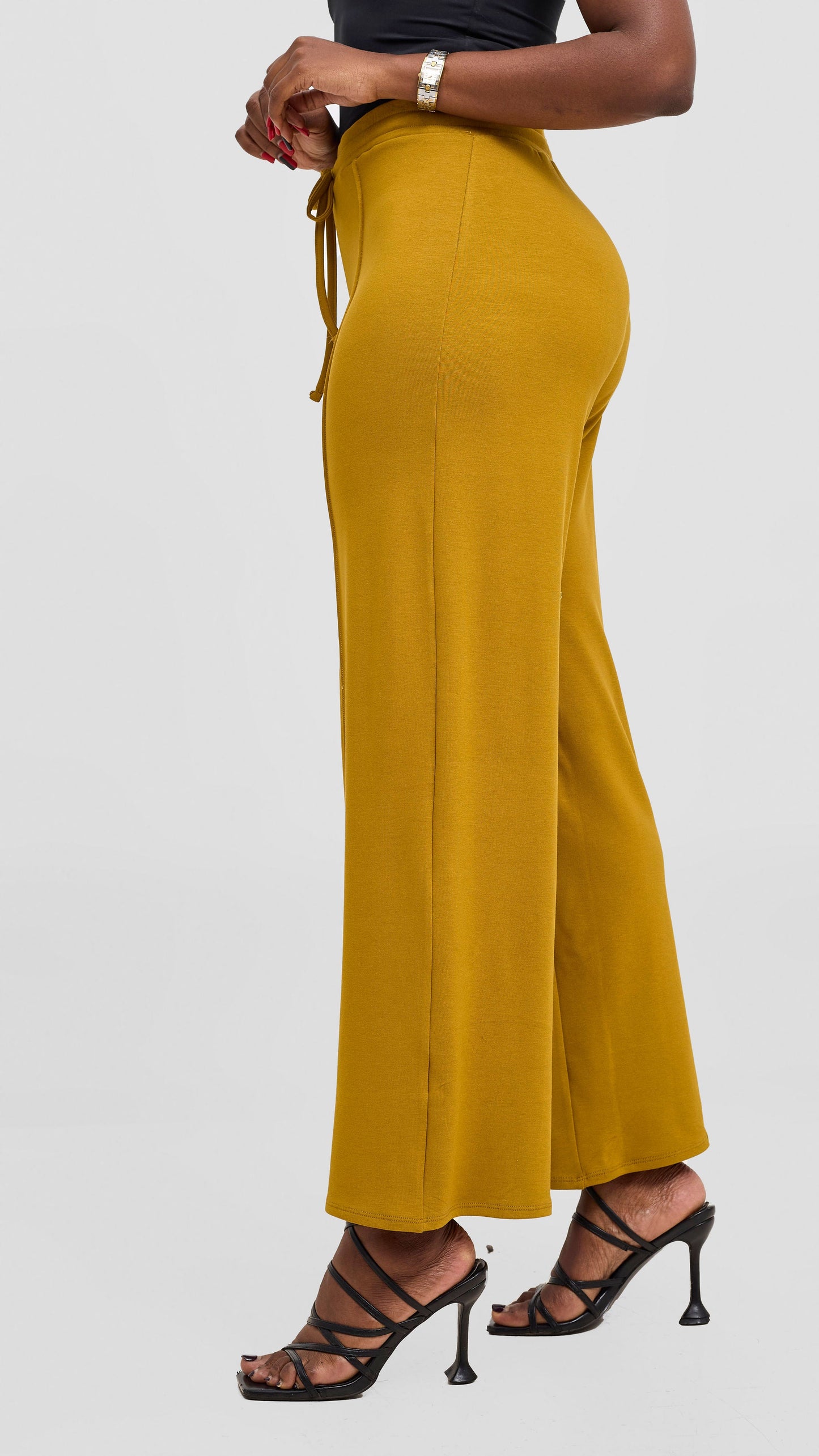 Vivo Ria Panelled Pants - Dark Mustard