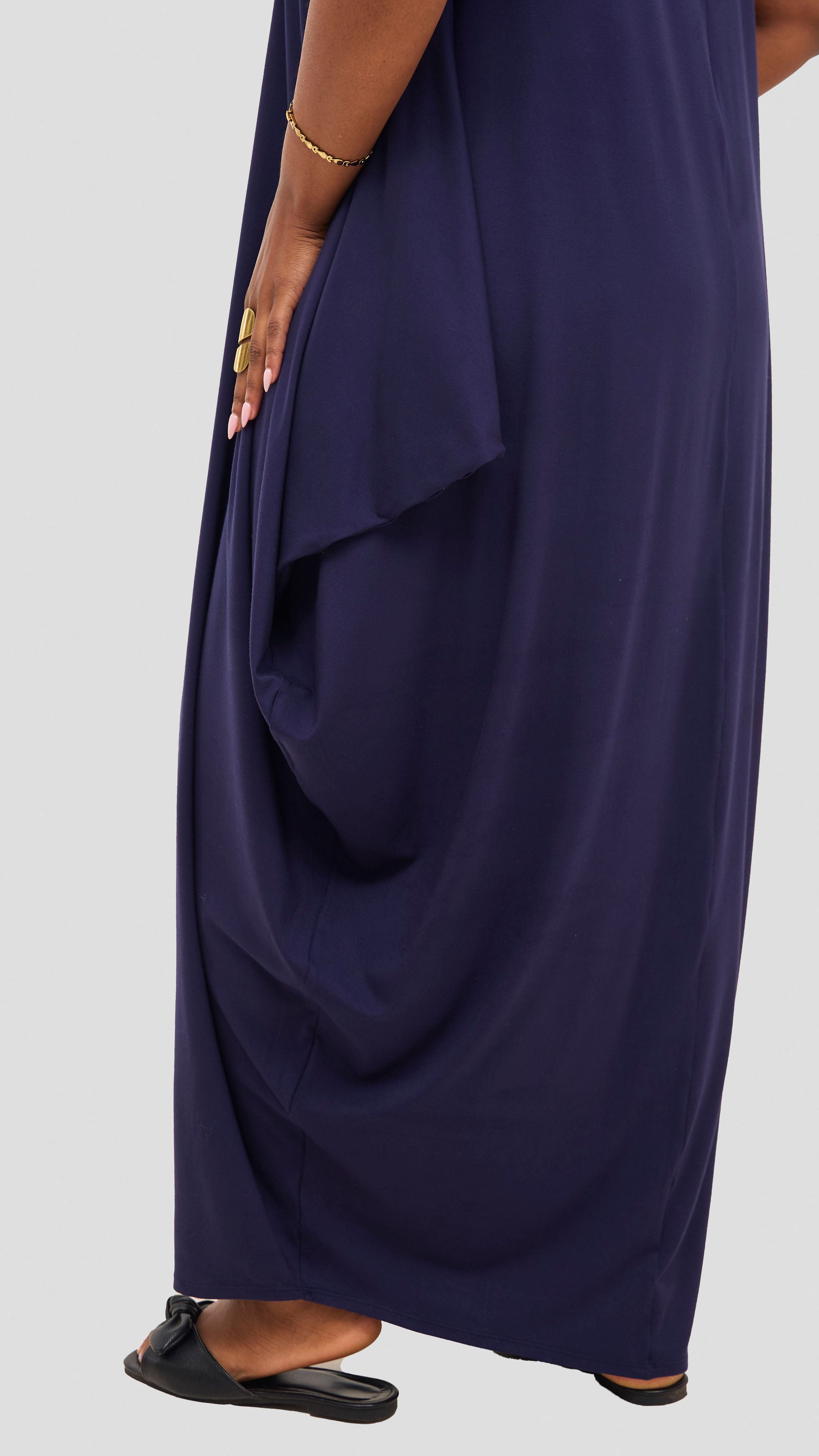 Vivo Cap Sleeve Salma Maxi Dress - Navy Blue