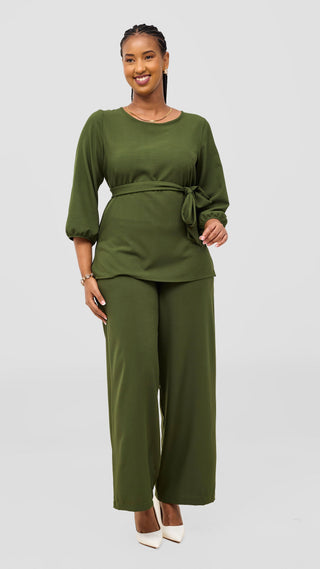 Vivo Kani Wide Leg Pants - Hunters