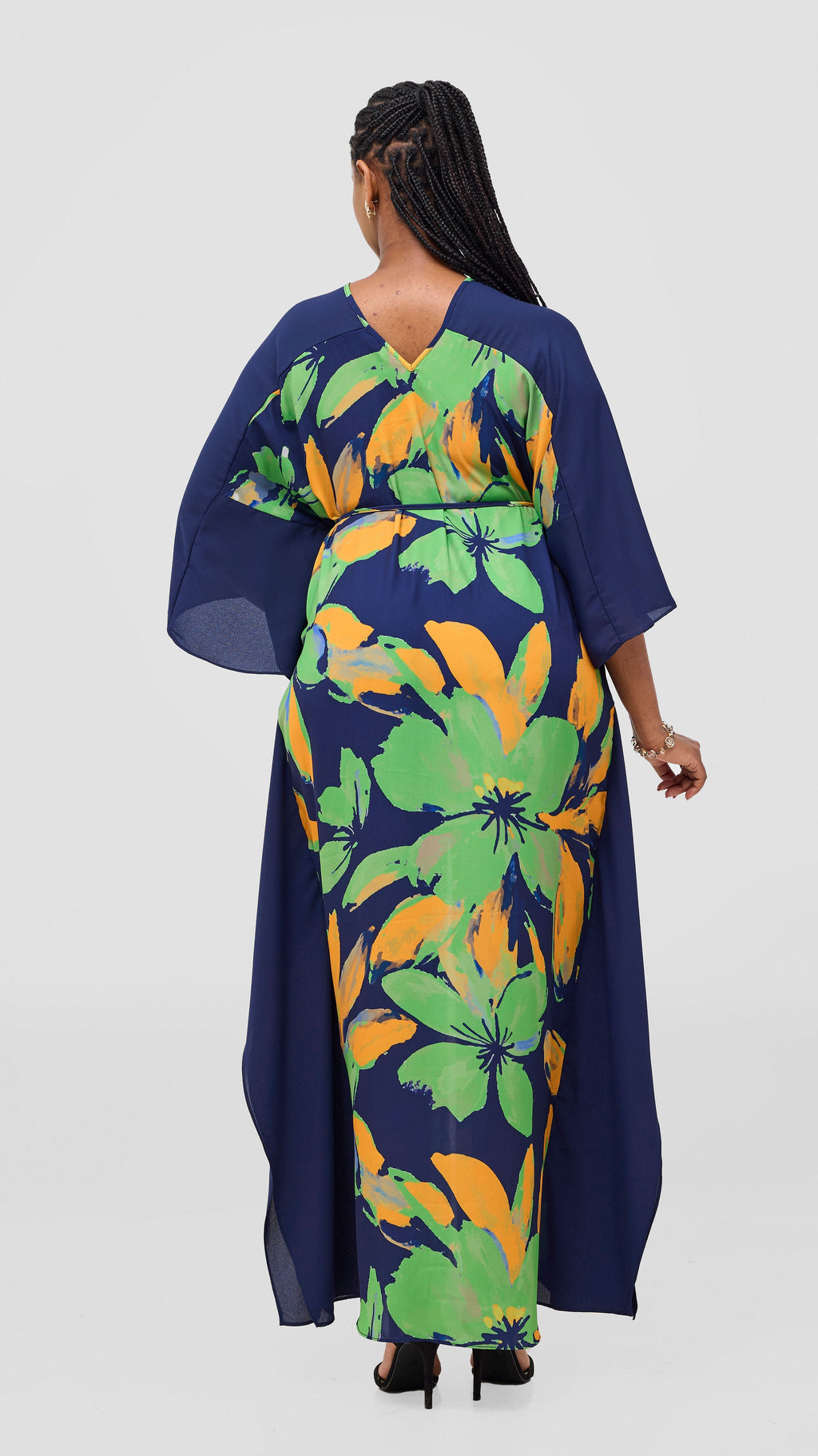 Vivo Iyana Maxi Cover Up - Green / Yellow Iya Print / Navy
