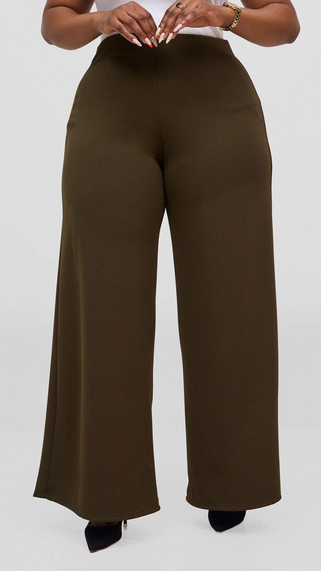 Vivo Basic Straight Leg Pants - Hunters