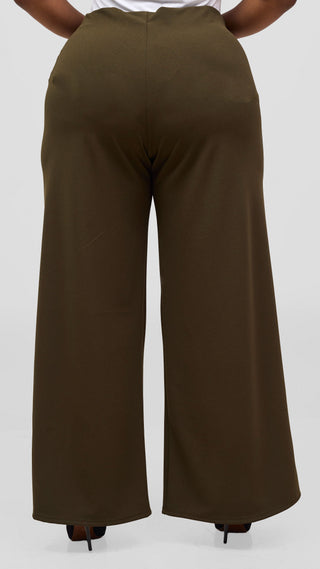 Vivo Basic Straight Leg Pants - Hunters