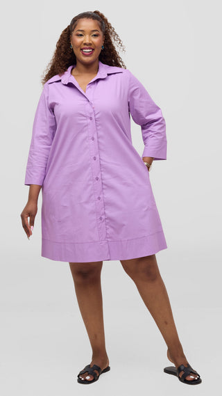 Vivo Lulu Wide Hem Tent Dress - Lilac