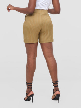 Vivo Niari Shorts - Light Olive / White Stripes
