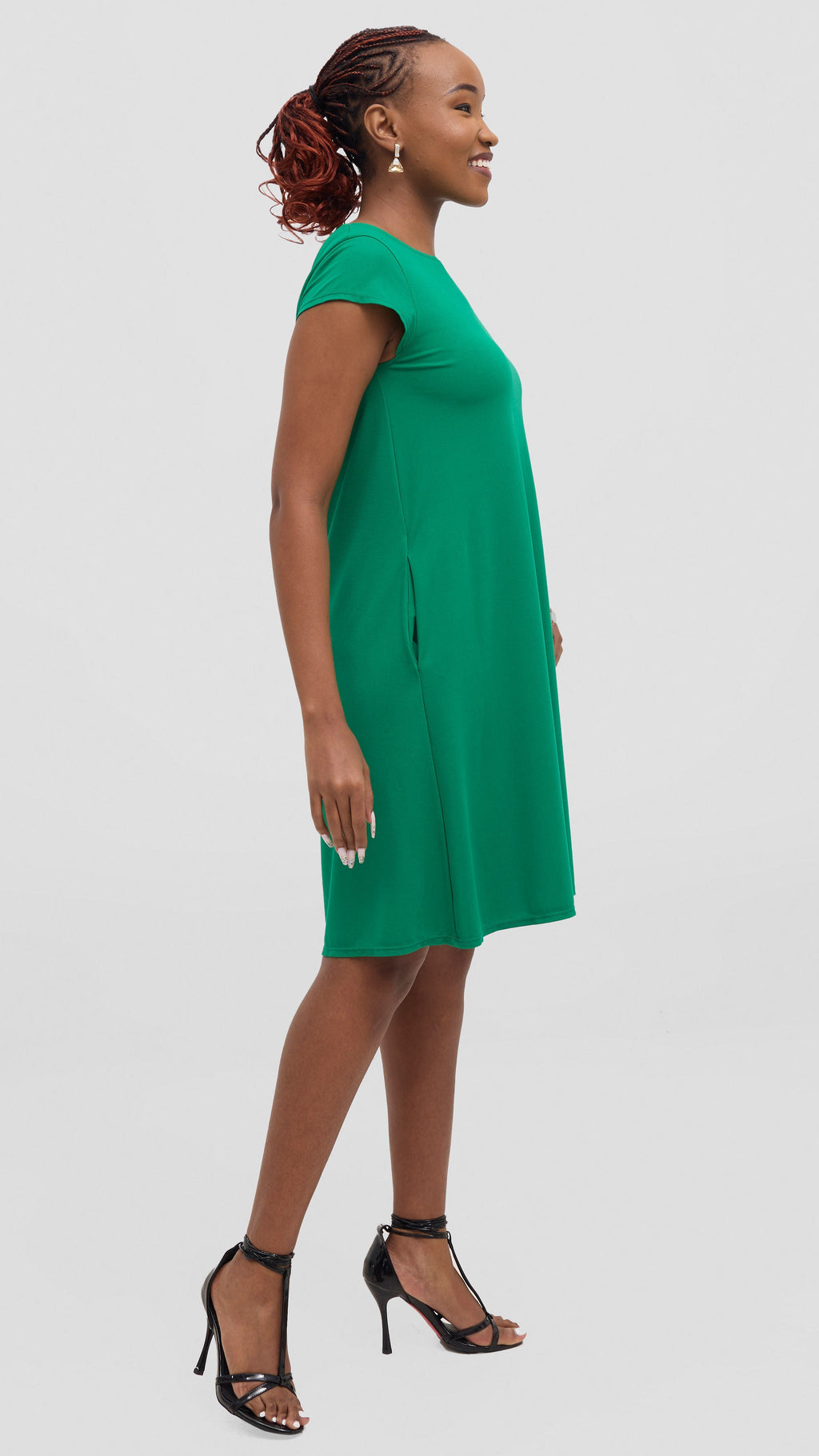 Vivo Basic Kena Tent Knee Length Dress - Green