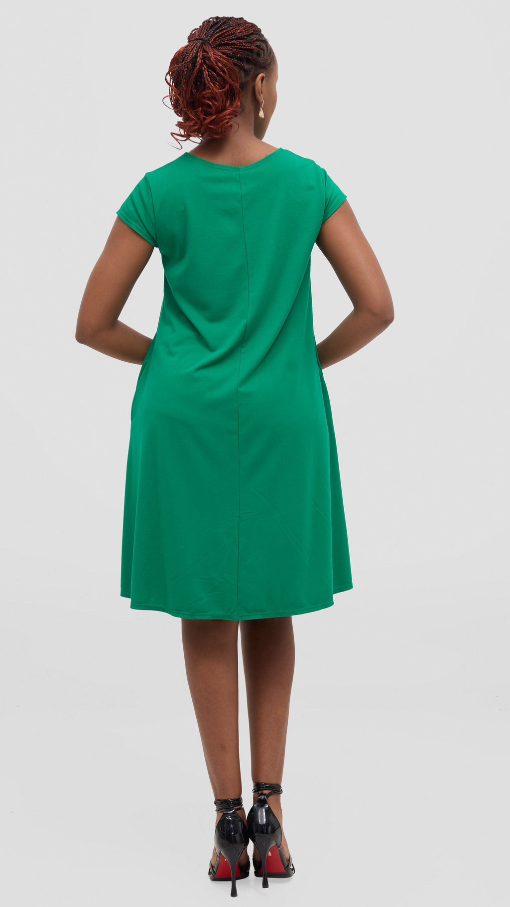 Vivo Basic Kena Tent Knee Length Dress - Green