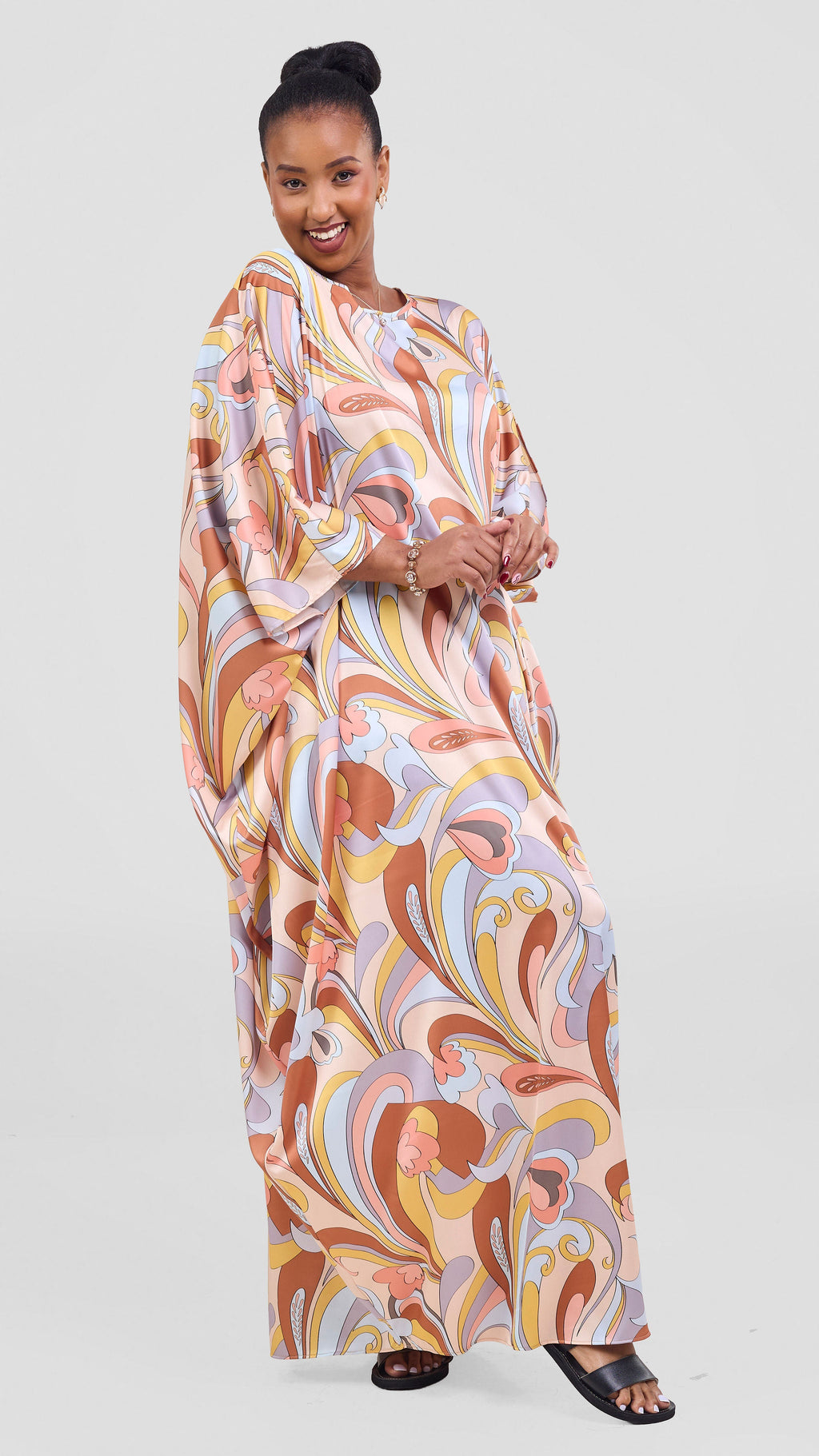 Vivo Lani Maxi Dress - Rust / Mustard Print