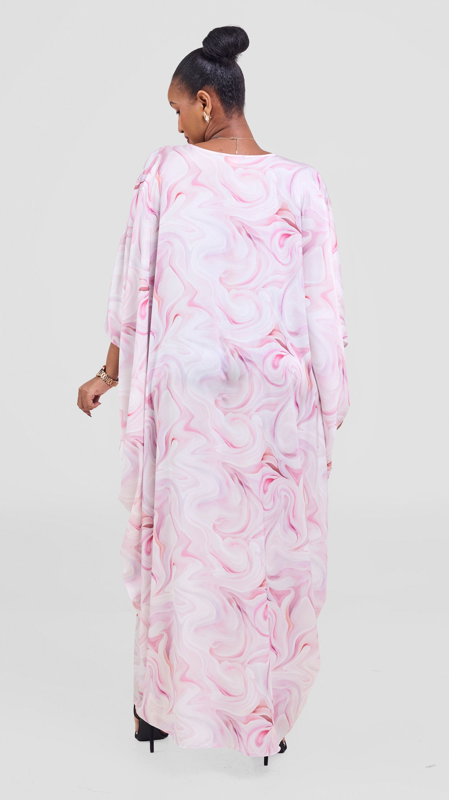 Vivo Lani Maxi Dress - Dusty Pink / Off White Print