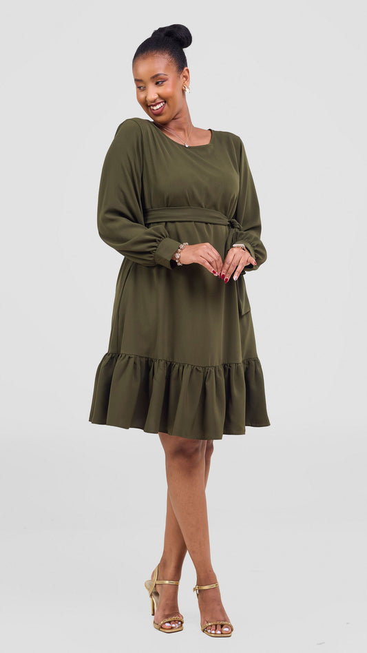 Vivo Serwa Tent Dress- Hunters