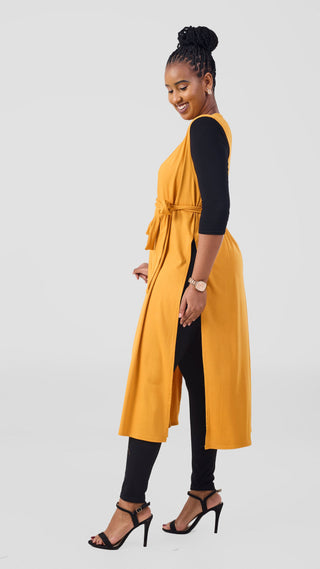 Vivo Chela Jersey Sleeveless Waterfall - Mustard