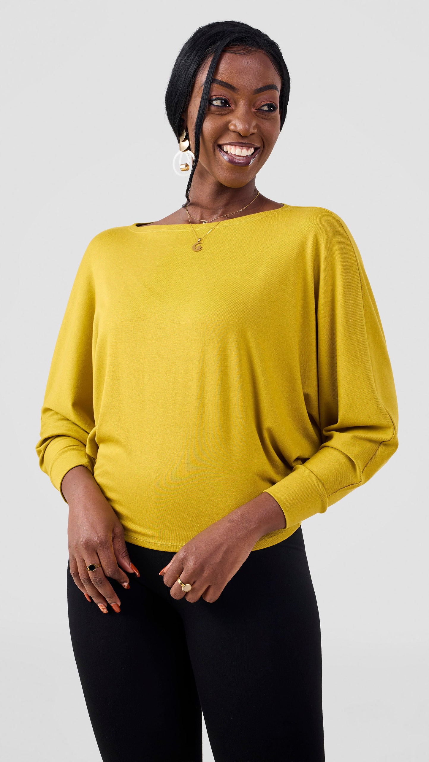 Vivo Bana Batwing Top - Light Olive