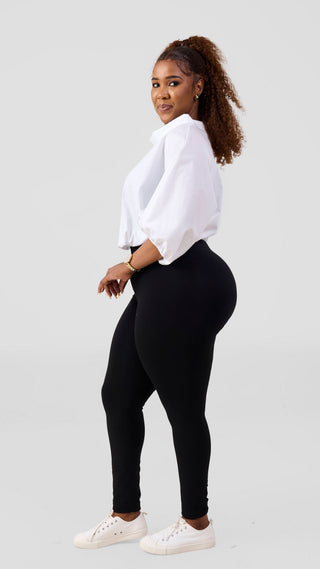 Vivo Lulu Drawstring Top - White