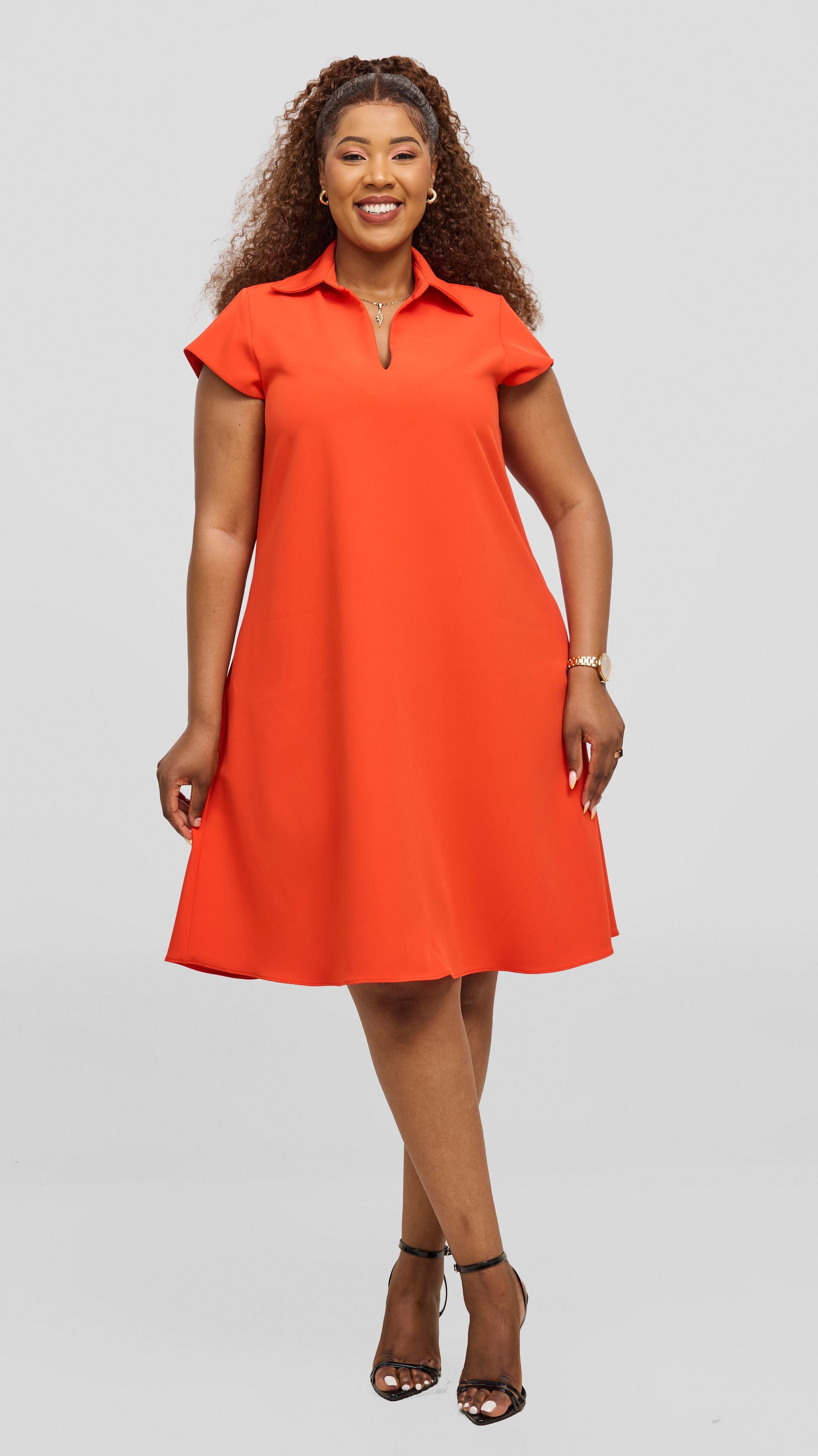 Vivo Mandla Tent Dress - Orange