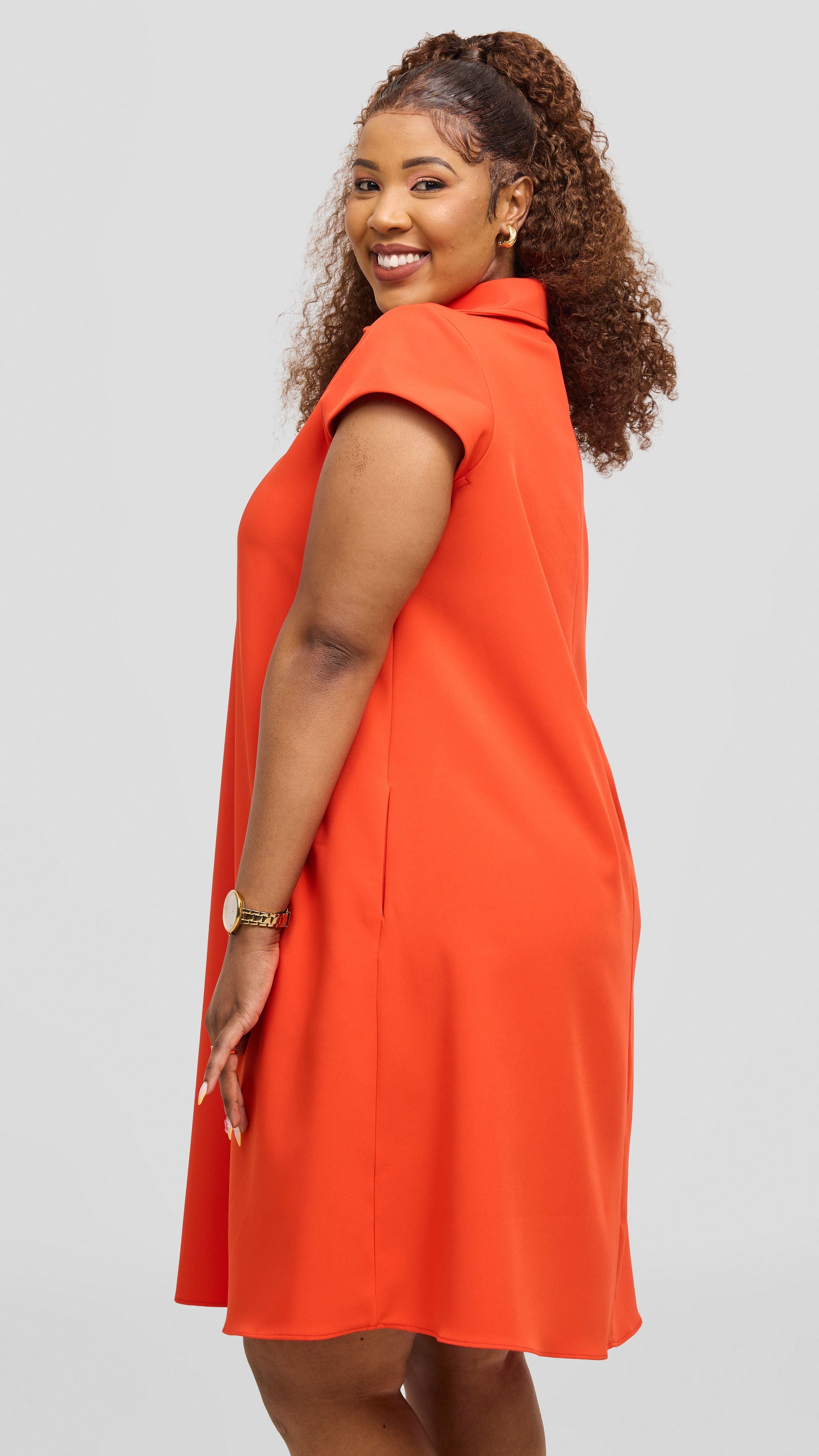 Vivo Mandla Tent Dress - Orange