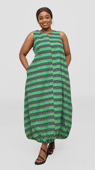 Safari by Vivo Naledi Bubble Midi Dress - Voni Print