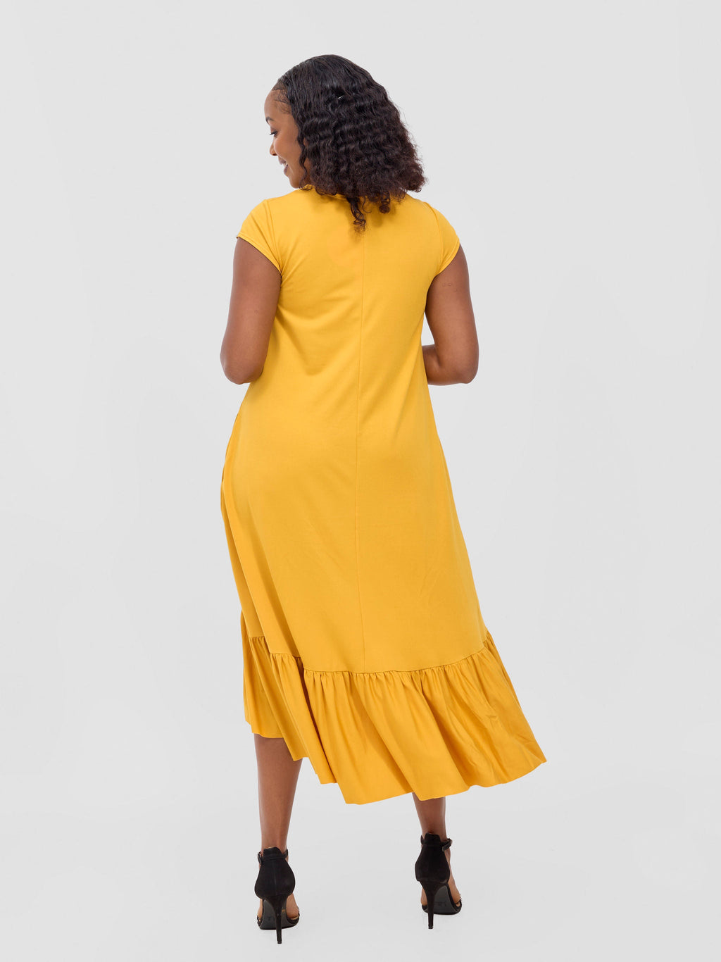 Vivo Lindi High Low Dress - Mustard