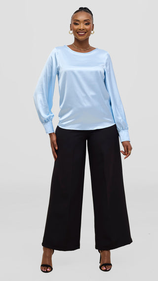 Vivo Tatili Bishop Long Sleeve Top - Sky Blue