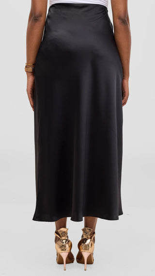 Vivo Talia Maxi Slip Skirt - Black