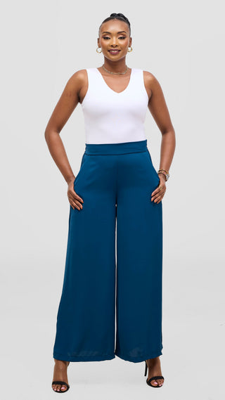 Vivo Liora Wide Leg Pants - Teal