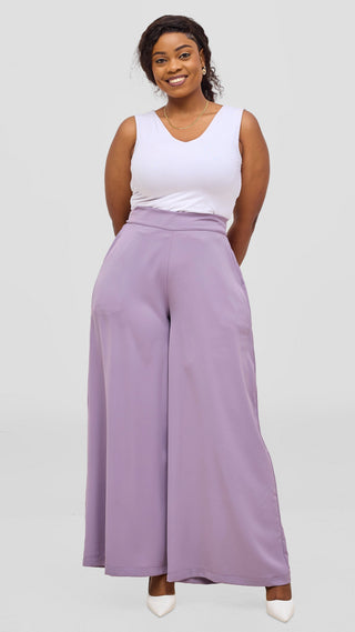 Vivo Talia Wide Leg Pants - Lilac