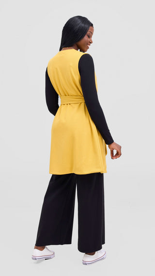 Vivo Selah Double Layered Coat - Mustard