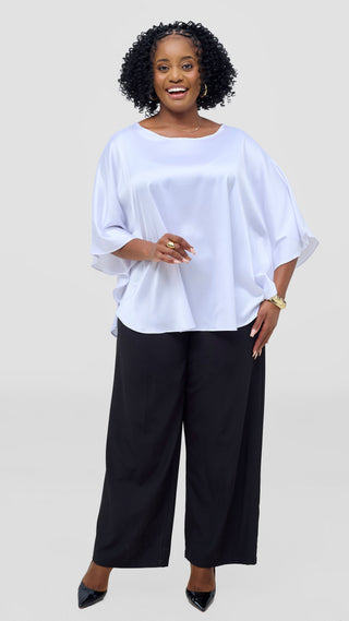 Vivo Keza Circular Loose Top - White