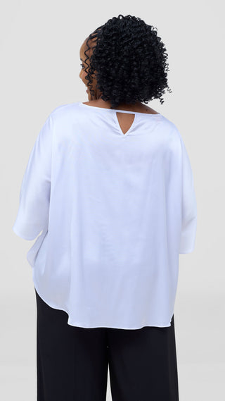 Vivo Keza Circular Loose Top - White