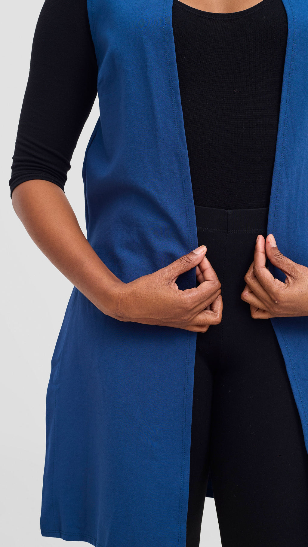 Vivo Waridi Sleeveless Overcoat - Dark Teal