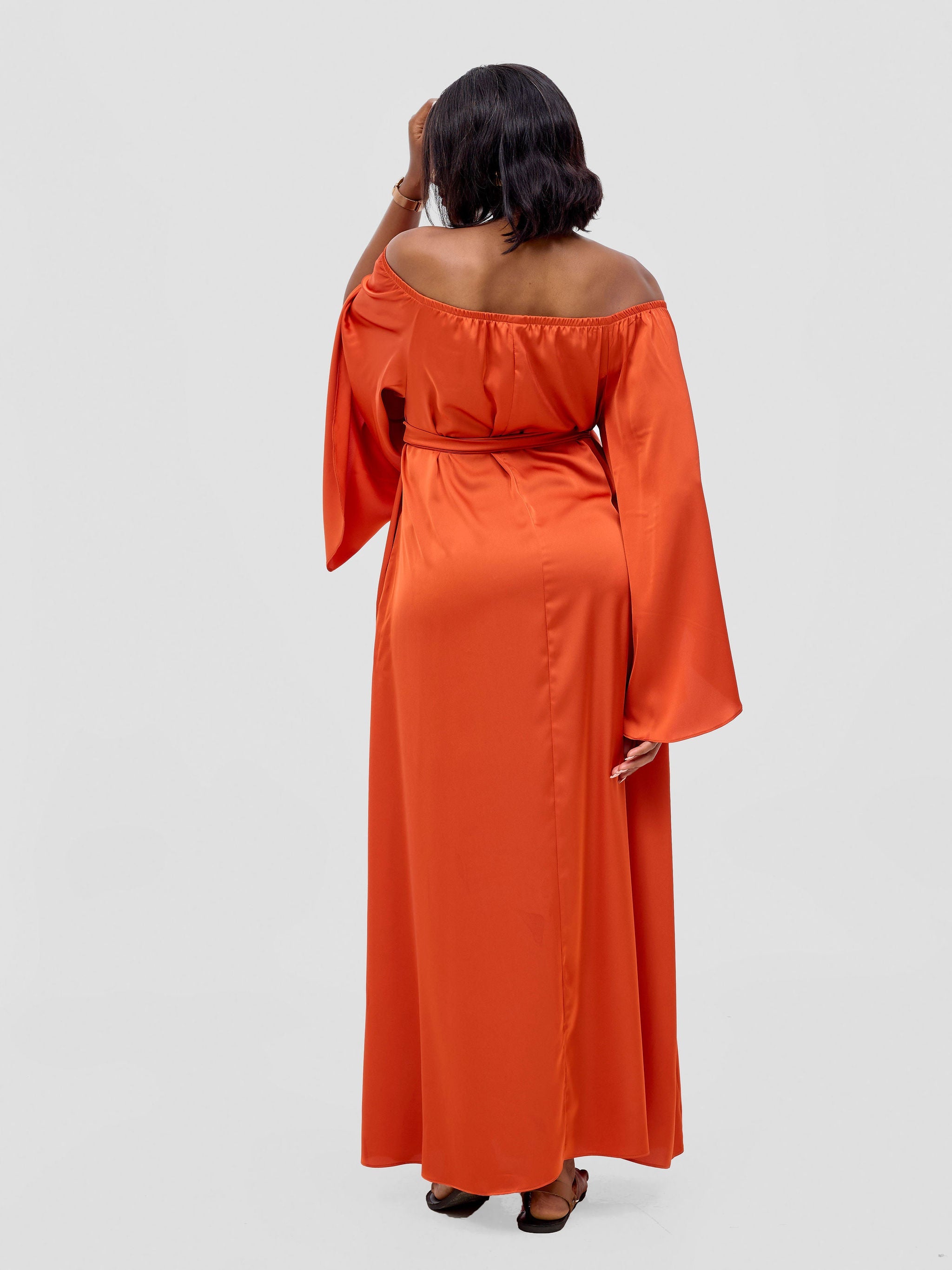 Vivo Chidii Off Shoulder Maxi Dress - Rust