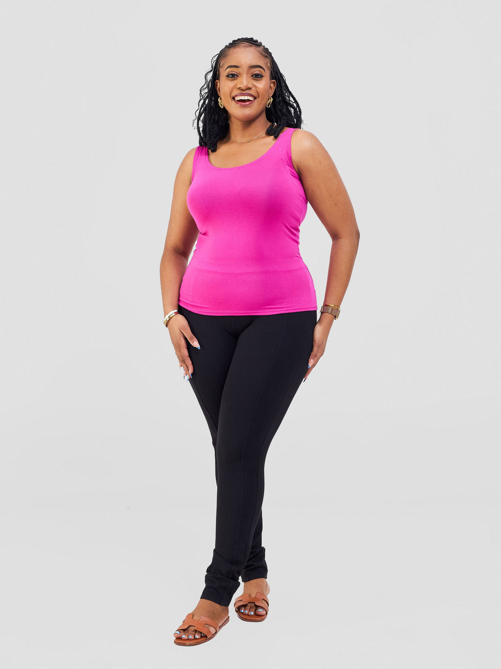 Vivo Basic Drop Shoulder Top - Pink